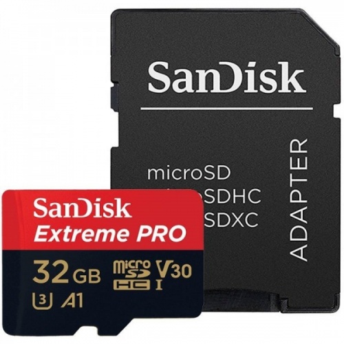   SanDisk Extreme Pro microSDHC Class 10 UHS Class 3 V30 A1 100MB/s 32GB + SD adapter  3